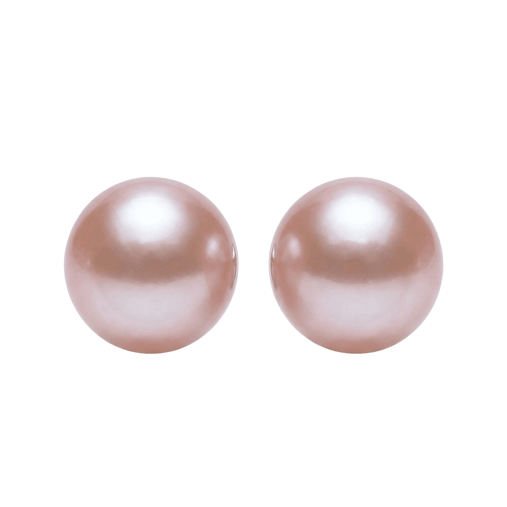14K Filled Gold Natural Freshwater Edison Purple Pearl Stud Earrings