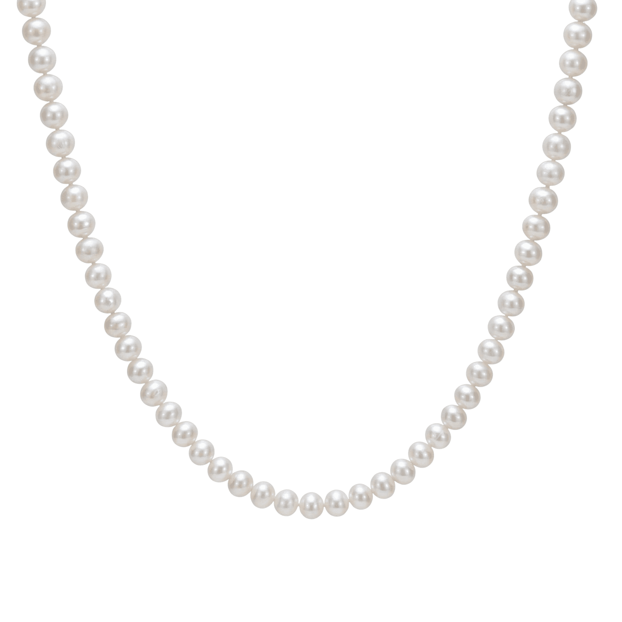 14K Filled Gold 3–4mm Natural Freshwater Rice Pearl Beaded Necklace
